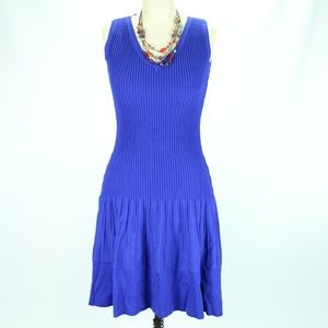 KATE SPADE NY DRESS Blue Size S Knit Fit Flare